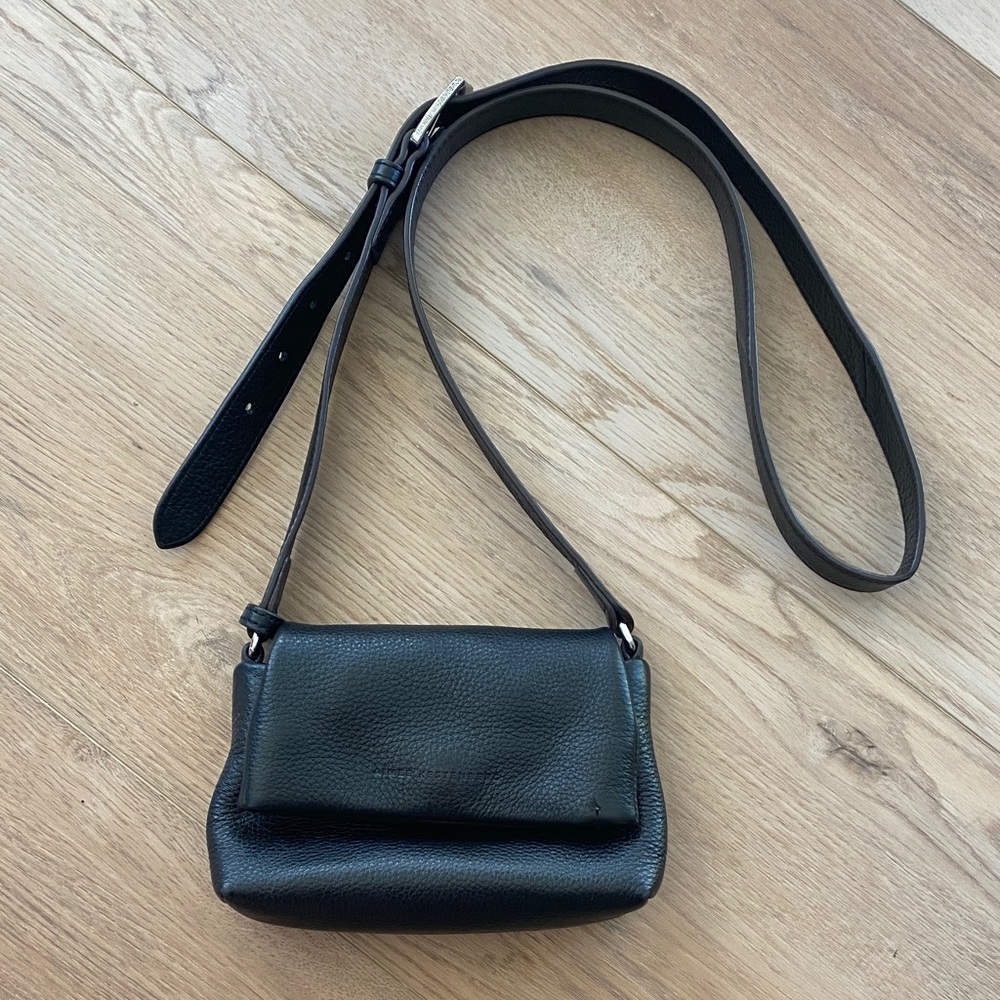 Aimee Kestenberg Black Leather Preston Mini Crossbody Bag